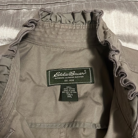 Feminine, soft cotton twill knee-length Trenchcoat - Picture 2 of 2